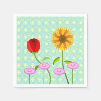 flower napkins for the floral birthday collection
