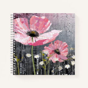 Flower Nature Art Decor Paint Mosaic  Notebook