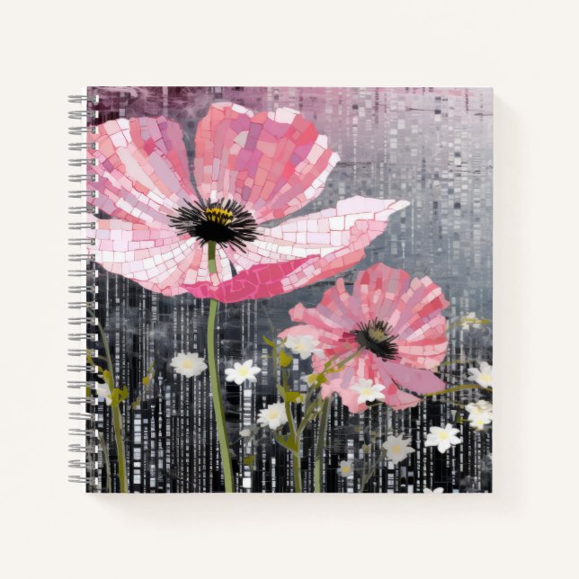 Flower Nature Art Decor Paint Mosaic  Notebook (Front)