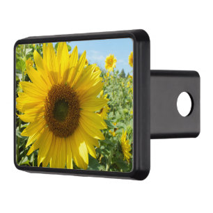 flower, nature, sunflower, summer, blossom, plant, trailer hitch cover