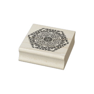flower nouveau art stamp
