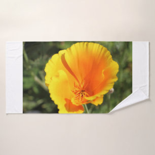 Flower of California poppy Bath Towel