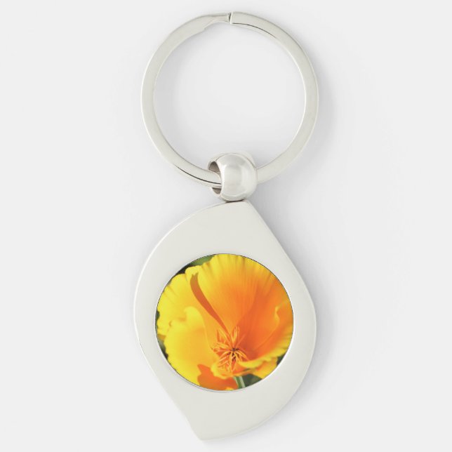 Flower of California poppy Keychain (Front)