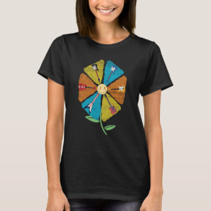 Flower of Guitars Set Rock and Roll Fans Music Pla T-Shirt