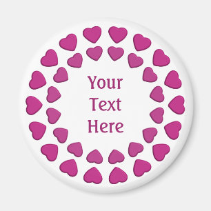 Flower of Hearts magnet, customize Magnet