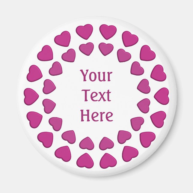 Flower of Hearts magnet, customize Magnet (Front)
