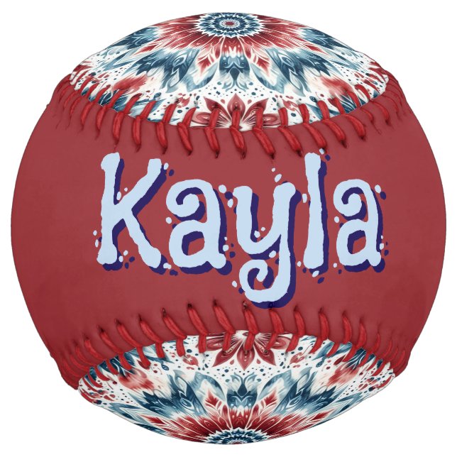 Flower of Independence (customize) Softball (Back)