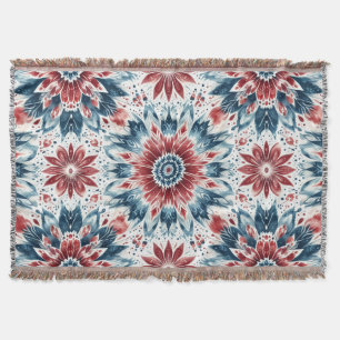 Flower of Independence Throw Blanket