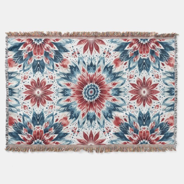 Flower of Independence  Throw Blanket (Front)