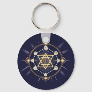 Flower of Infinity — Sacred Geometry Celestial Keychain