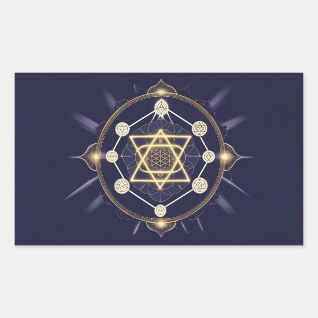 Flower of Infinity — Sacred Geometry Celestial Sticker (Front)