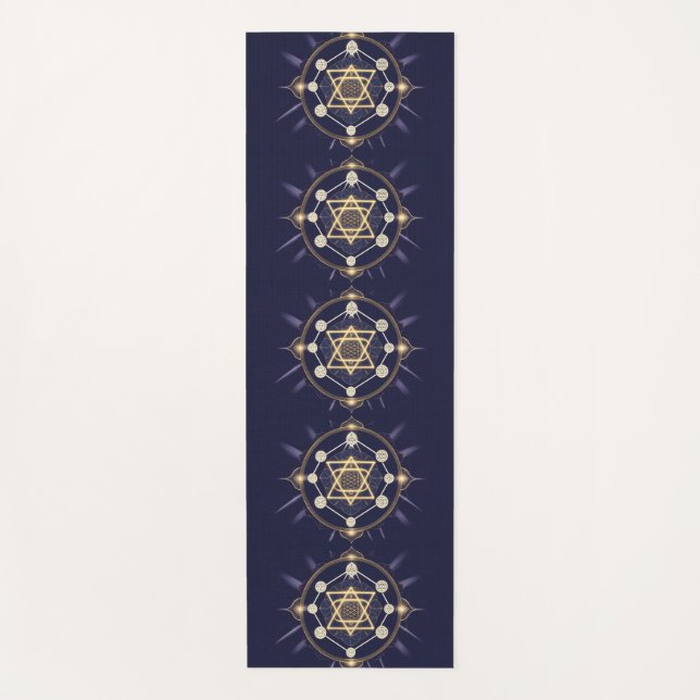 Flower of Infinity — Sacred Geometry Celestial Yoga Mat (Front)