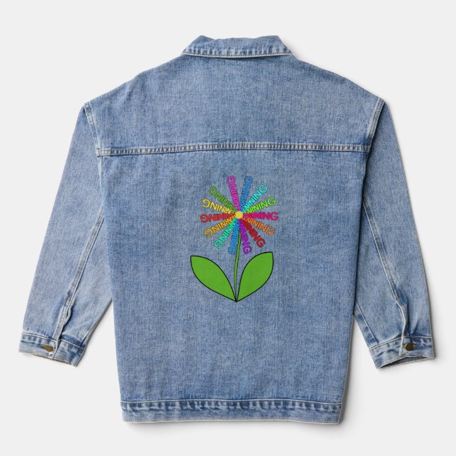 Flower of Learning Denim Jacket (Back)