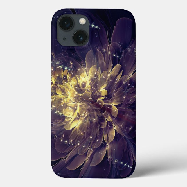 Flower Of Liberty - Golden Blue Flower | iPad Case (Back)