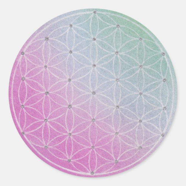 Flower of Life 1 Classic Round Sticker (Front)