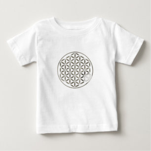 Flower Of Life 1 - Silver stamp Baby T-Shirt