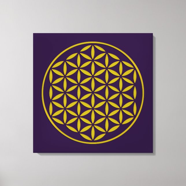 Flower OF Life 2 - gold stamp Canvas Print (Front)