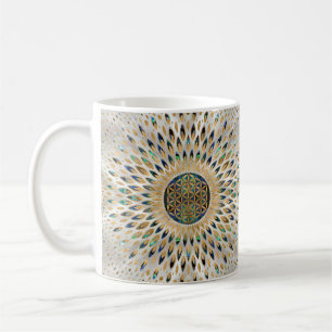 Flower of Life  - Abalone Shell and Pearl Coffee Mug