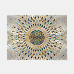 Flower of Life  - Abalone Shell and Pearl Doormat