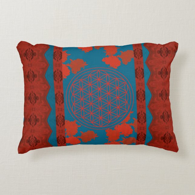 Flower of life accent pillow (Front)