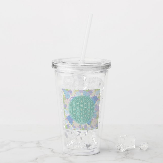flower of life, acrylic tumbler (Back Ice)