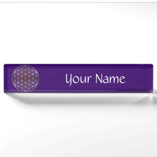 Flower of Life - BiColor Nameplate