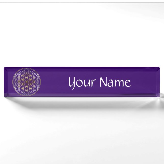 Flower of Life - BiColor Nameplate (Front)