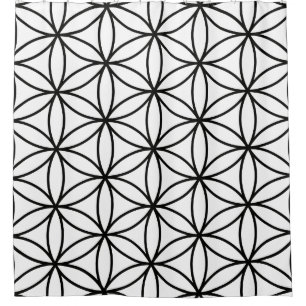 Flower of Life Big Pattern Black on White