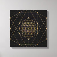 Flower of Life Black and Gold