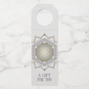 Flower Of Life - Blossoms Mandala 1 Bottle Tag