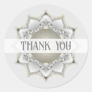 Flower Of Life - Blossoms Mandala 1 Classic Round Sticker