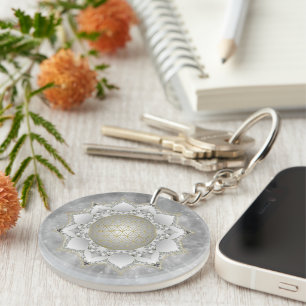 Flower Of Life - Blossoms Mandala 1 Keychain
