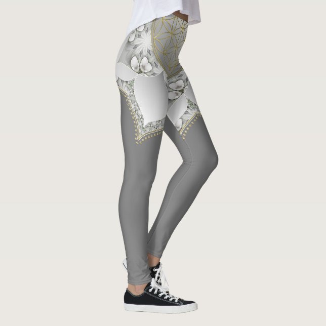 Flower Of Life - Blossoms Mandala 1 Leggings (Right)