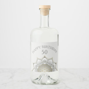 Flower Of Life - Blossoms Mandala 1 Liquor Bottle Label