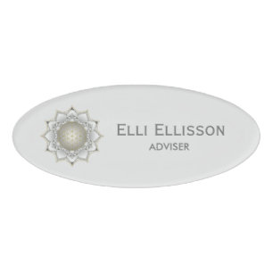 Flower Of Life - Blossoms Mandala 1 Name Tag