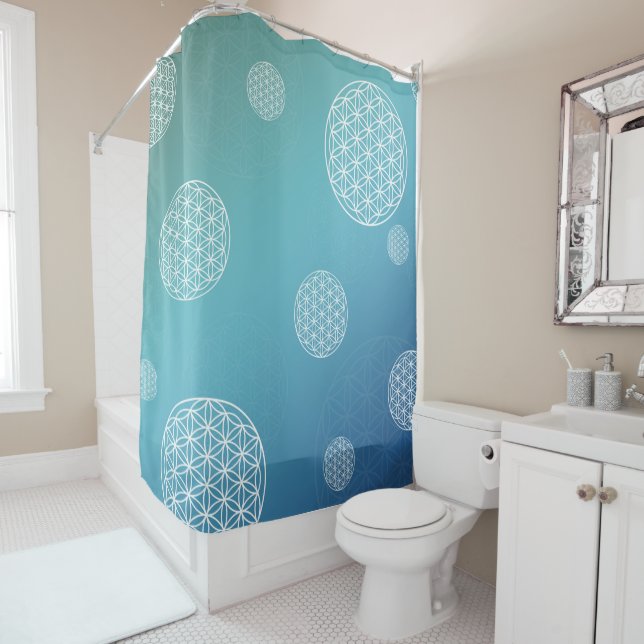 Flower of life blue turquoise (In Situ)