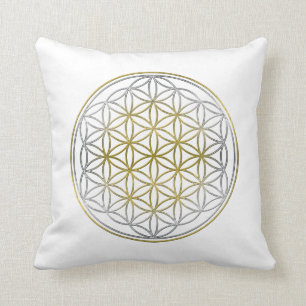 FLOWER OF LIFE / Blume des Lebens - BiColor Throw Pillow
