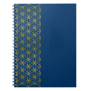 Flower of Life / Blume des Lebens - Border gold Notebook