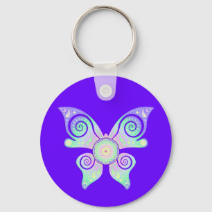 Flower of Life / Blume des Lebens - butterfly Keychain