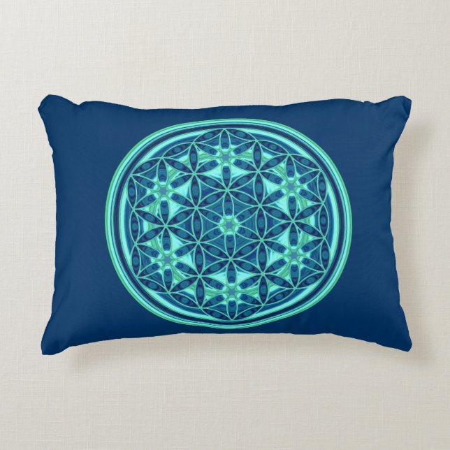 Flower Of Life / Blume des Lebens - Button I Decorative Pillow (Front)