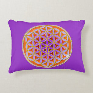 Flower Of Life / Blume des Lebens - Button IV Decorative Pillow