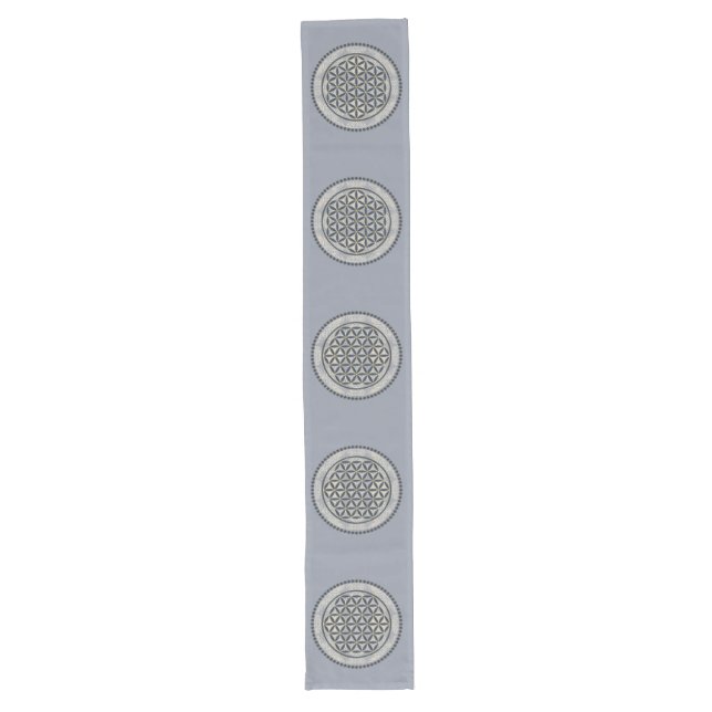 Flower of Life / Blume des Lebens - Button IX Long Table Runner (Front)
