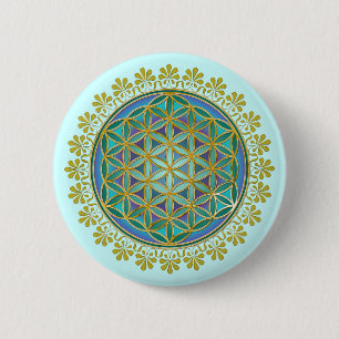 Flower Of Life / Blume des Lebens - Button V