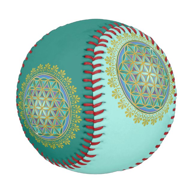 Flower Of Life / Blume des Lebens - Button V Baseball (Angled)