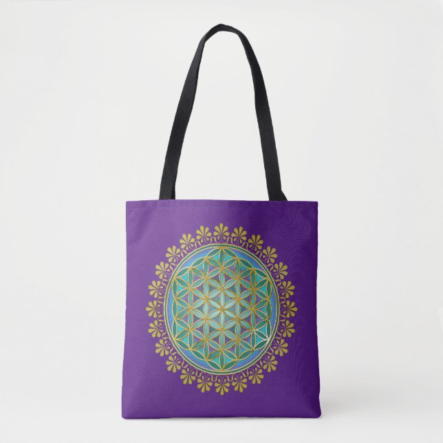 Flower Of Life / Blume des Lebens - Button V Tote Bag (Front)