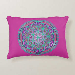 Flower Of Life / Blume des Lebens - Button VI Accent Pillow