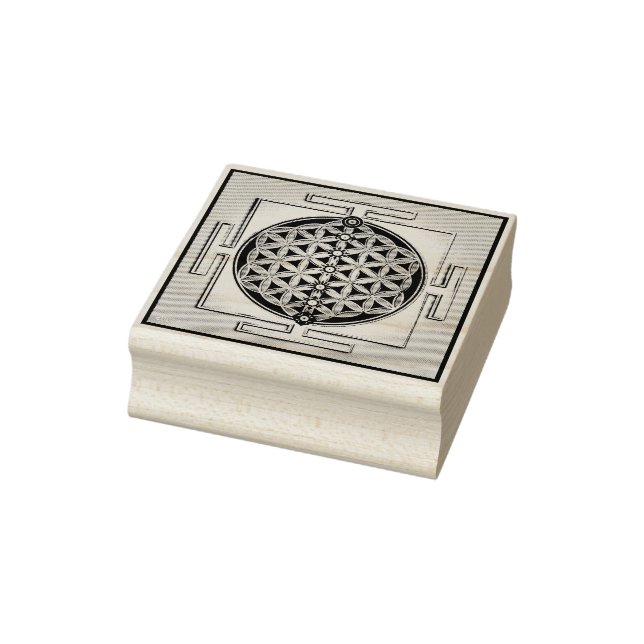 Flower Of Life / Blume des Lebens - Chakra Yantra Rubber Stamp (Stamp)