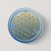 Flower Of Life / Blume des Lebens - GOLD blue