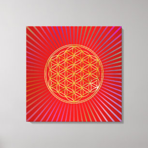 Flower of Life / Blume des Lebens - gold Canvas Print