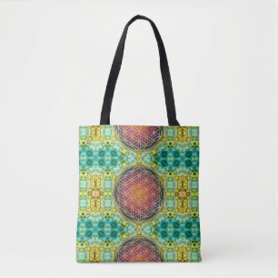 Flower Of Life / Blume des Lebens - gold fractal 2 Tote Bag